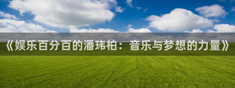 旺财28体育凯捷平台主管：《娱乐百分百的潘玮柏：音乐与梦想的力量》